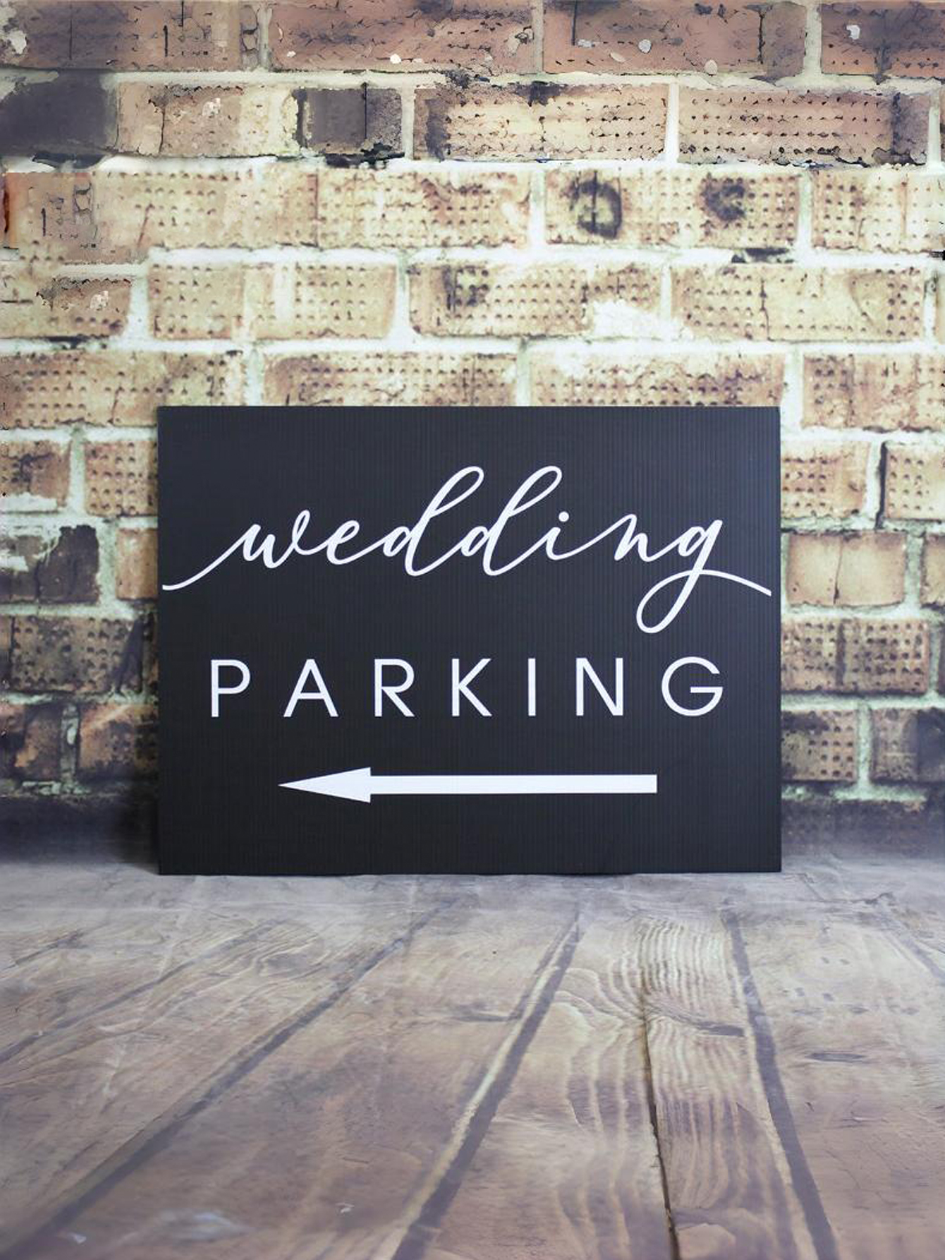 Customizable Acrylic and PVC Wedding Parking Lot Signs
